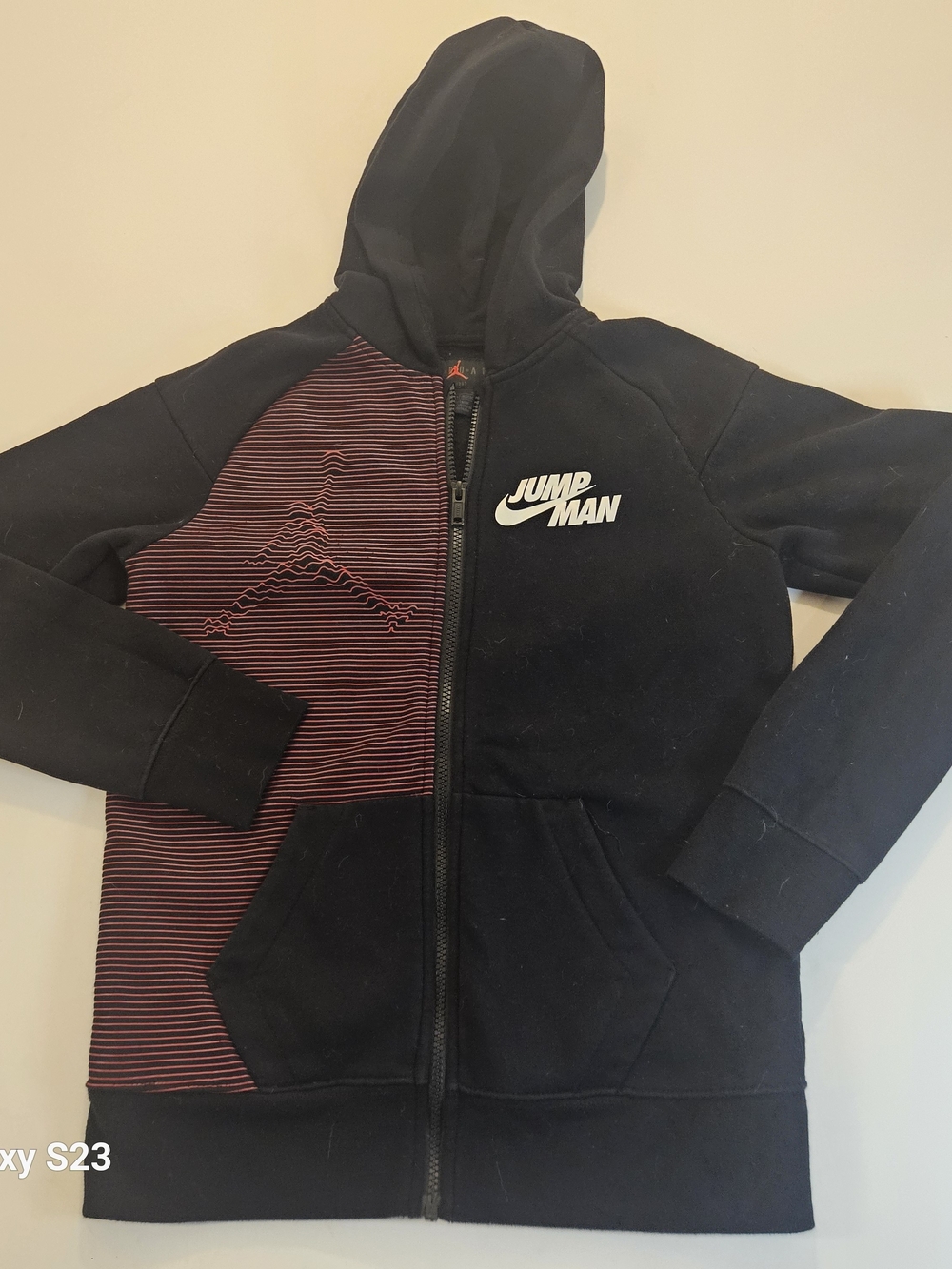 Jump Black & Maroon Hooded Zip-Up Jacket